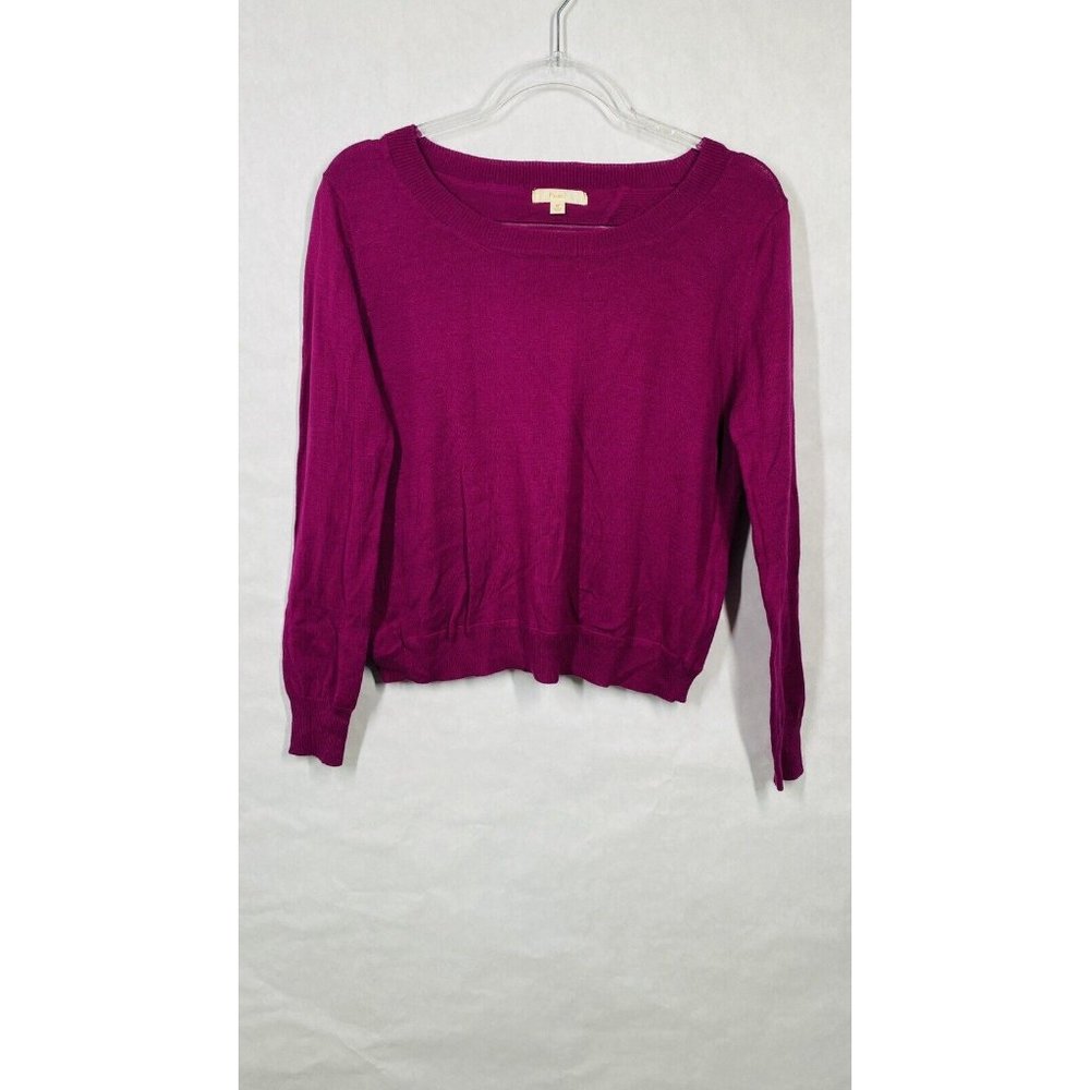 Pearl Open Wrap Back Sweater Women Size M Pink